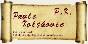 Pavle Koljković vizit kartica